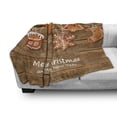 thumbnail image 3 of Gingerbread Man Soft Flannel Fleece Throw Blanket, Funny Watercolor Cookies on Wooden Boards Delicious Xmas Pastry, Cozy Plush for Indoor and Outdoor Use, 60" x 80", Brown Orange White, by Ambesonne, 3 of 6