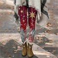 thumbnail image 3 of Fancifize Women's Christmas Leggings High Waist Stretch Slim Yoga Pants Xmas Holiday Wokrout Trousers, 3 of 6