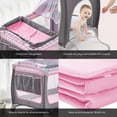 thumbnail image 4 of Cuna Corral para Bebé Plegable con Cambiador y Colchón Impermeable Memory rosa Grande, 4 of 10