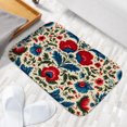 thumbnail image 6 of 1pc Floral Pattern Absorbent Non-Slip Bathroom Thickened Flannel Rug Decor,Soft,Quick Drying,Suitable For Indoor/outdoor Use,Bathrooms,Bedrooms,Kitchens,Terrace,Laundry Rooms,16"x24", 6 of 9