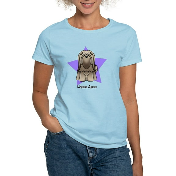 CafePress - Anime Star Lhasa Apso Women's Light T Shirt - Women's Classic T-Shirt