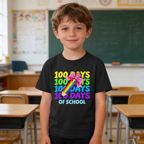 Blusas y camisas de manga corta con cuello redondo para niños y niñas, camisetas gráficas de manga corta, blusas con estampados bonitos para la temporada escolar.