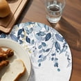 thumbnail image 3 of Navy Blue Eucalyptus Round 13 Inch Placemats Set of 2, Watercolor Spring Weeping Botanical HeatResistant Non Slip Place Mats for Dining Table, Wipeable Braided Kitchen Table Mats for Housewarming, 3 of 9