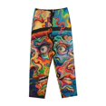 thumbnail image 4 of Daiia Psychedelic Faces Colorful Women's Sleep Pant with Pockets and Drawstring,Pajama Pants-Large, 4 of 9