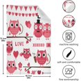thumbnail image 3 of GZHJMY Pink Owl Valentine's Day Romantic Kitchen Towels Dish Bar Tea Towel Dishcloths 1 Pack Super Absorbent Soft 18 x 28 inches, 3 of 7