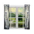thumbnail image 3 of MYPOP Be Careful Wolf Coming Window Curtain Kitchen Curtain 26x39 inches (Two Piece), 3 of 3
