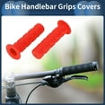 thumbnail image 2 of Cubiertas de empuñaduras de manillar de bicicleta Unique Bargains 120mm, protectores de empuñaduras de bicicleta de goma naranja, ligeras, 1 par, 2 of 6