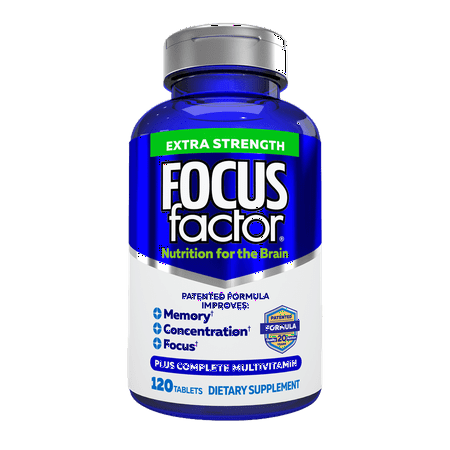 FOCUS FACTOR Extra Strength (120 Count) - Brain Supplement for Memory, Concentration and Focus