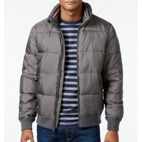 Tommy Hilfiger Mens Salvador Puffer Jacket, Grey, XX-Large