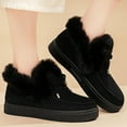 thumbnail image 5 of Black Ladies Warm Winter Boots With Fleece Lining And Thick Sole For Casual, 5 of 6
