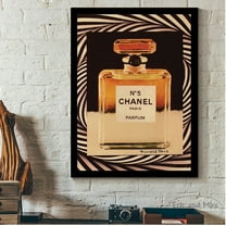 Venice Beach Collection's Vintage Fashion Glam Perfume Bottle Swirl Design 14x18 Framed Print