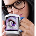 thumbnail image 2 of 3drose, Purple Eye Art Beautiful Colors and Lashes, 11oz Two-tone Blue Mug, 2 of 6