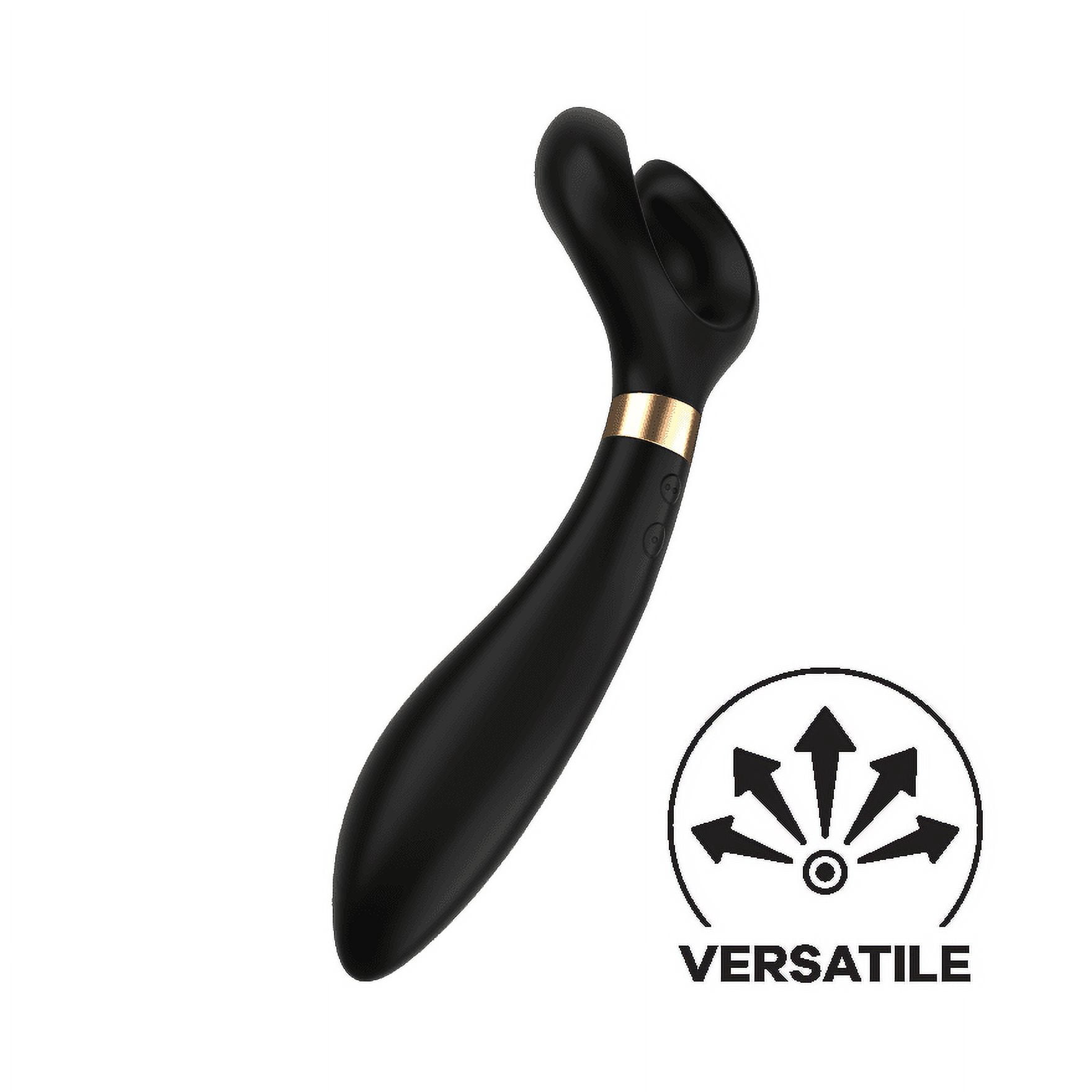 Satisfyer Endless Fun Couple's Vibrator - Multivibrator, Clitoral and G-Spot Stimulation, Partner Toy, Soft Silicone, Rotatable Head, Waterproof, Rechargeable - 29+ Use Applications (Black)