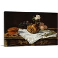 thumbnail image 1 of ARTCANVAS The Brioche 1870 Canvas Art Print by Edouard Manet - Size: 26" x 18" (0.75" Deep), 1 of 9