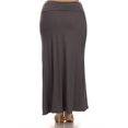 thumbnail image 3 of Women's Plus Size Flowy Solid Maxi Skirt for Everyday Wear, 3 of 6
