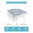 thumbnail image 5 of Quilts Twin Size, Light Blue White Leaves Soft Comforter Bedding Set for Bed, Spring Pastoral Rustic Botanical Lightweight Quilted Bedspread with Pillow Cover(2 Pieces) for All Season, 68x86 Inch, 5 of 6