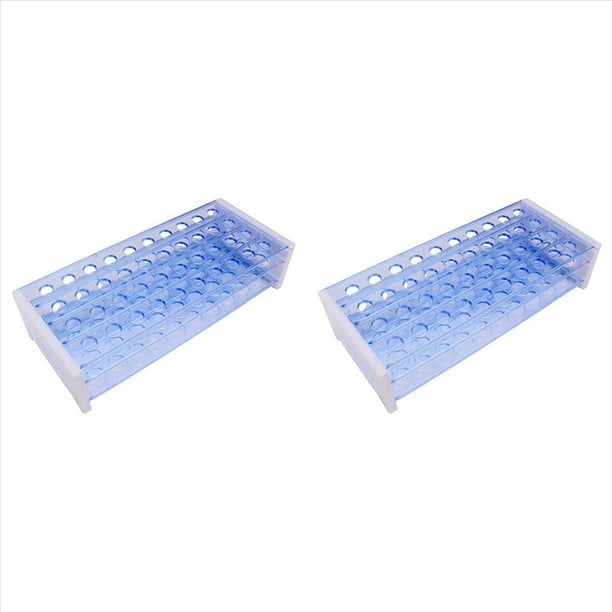 2X Plastic Soporte de Bastidor de Tubos de Ensayo de Laboratorio de 3 para Soporte de Tubo CentrÍFugo de 18 mm 40 Agujeros