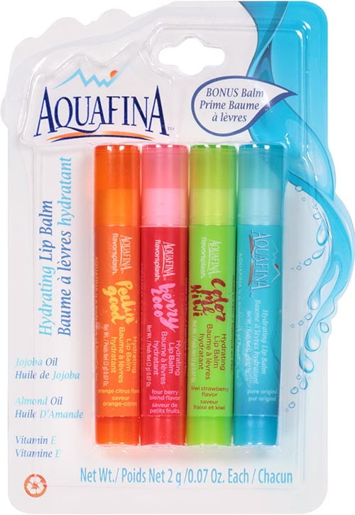 Aquafina - Aquafina Hydrating Lip Balm, .07 oz, 4 count - Walmart.com - Walmart.com Aquafina - Aquafina Hydrating Lip Balm, .07 oz, 4 count - Walmart.com - Walmart.com