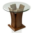 thumbnail image 5 of Furniture of America Panna Glass Top End Table, Brown Cherry, 5 of 5