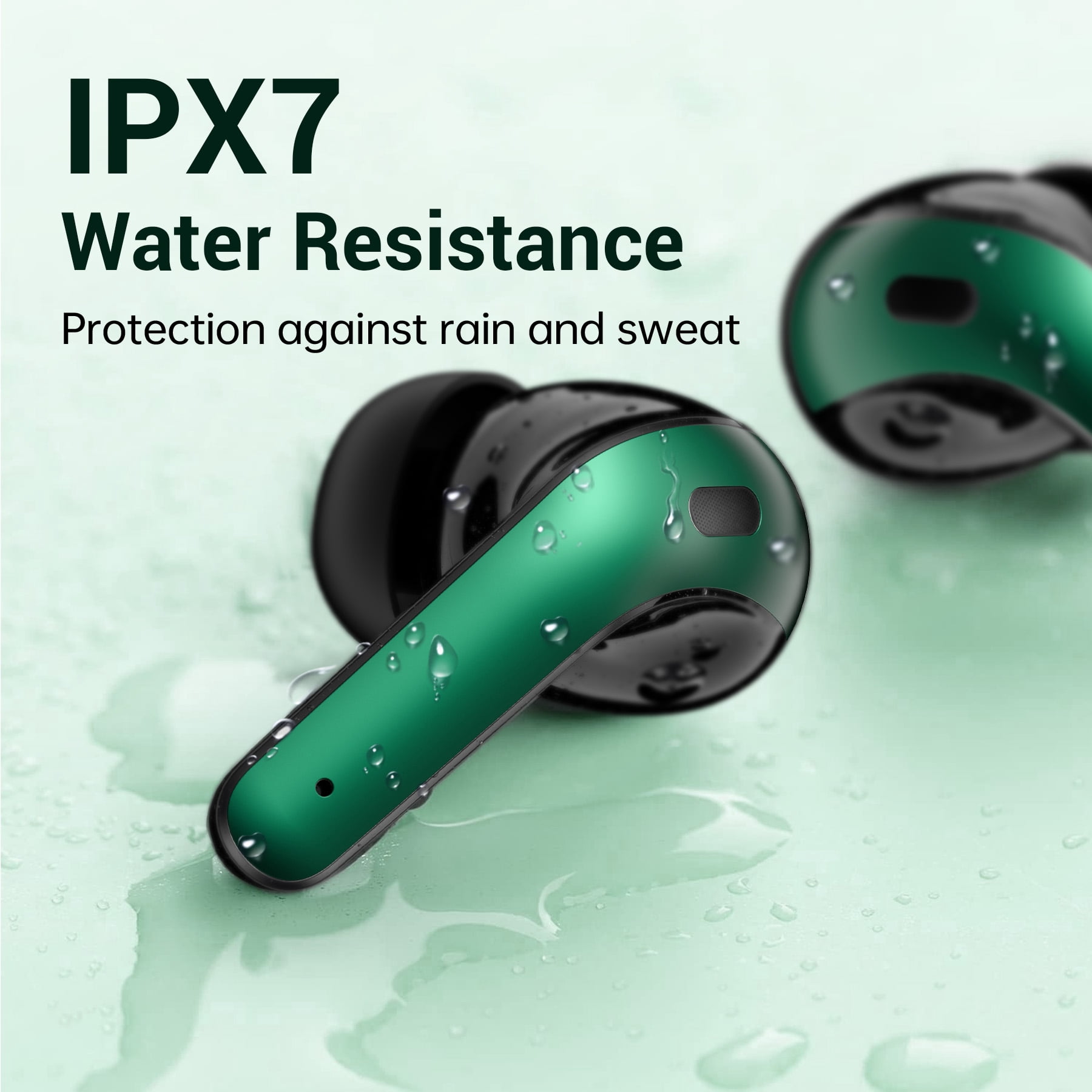 VEATOOL X15 Wireless Earbuds Bluetooth 5.3 Headphones,72H Hi-Fi Stereo Deep Bass Earphones with Noise Cancelling Mic IP7 Waterproof Sport Headset with LED Power Display for Laptop Pad Phones