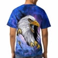 thumbnail image 4 of LAOLIUSN Funny USA Bald Eagle T-Shirt American Flag Style Graphic Tee Shirt，S-4XL, 4 of 7