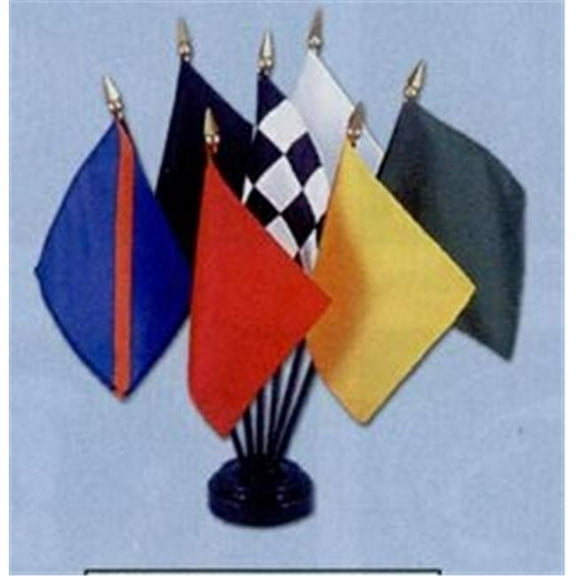 4 in. X 5 in. Miniature Auto Race Flag Set