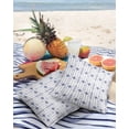 thumbnail image 3 of Pack of 2 Outdoor Pillow Covers, Indian Abstract Geometric Lines Texture Waterproof Square Throw Pillowcase Cushion Decorative Pillow Covers for Couch Patio Tent, 16x16 in, 3 of 6