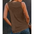 thumbnail image 5 of aidice Tank Tops for Women Crew Neck Sleeveless Blouse Tops Women's Casual Daily Tanks Solid Color Summer Fashion, 5 of 6
