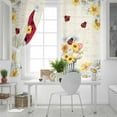thumbnail image 5 of Fsddascl Gnomes Blackout Curtains for Bedroom/Living Room, Thermal Insulated Kitchen Curtains, White Yellow Daisy Floral Country Garden Floral Grommet Darkening Window Treatment Drapes 52"x84"x2, 5 of 6