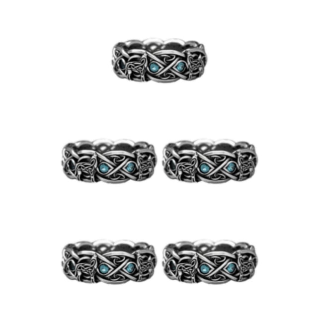 kurtrusly Vintage Ring For Unique For All Occasions Alloy Ring Vintage Punk Ring CR6474 8 5Set