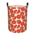 thumbnail image 1 of Balery Tomatoes Cesta de ropa redonda con asas, impermeable, independiente, para ropa, juguetes, dormitorio y familia-Medium, 1 of 6