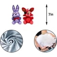thumbnail image 4 of 7 inch Five Nigh-Plush Nightmare Bonnie,Foxy, Freddy Fazbear Plush FNAF Plushies Set for Game Fans,Kids, Girls, Boys (A), 4 of 5