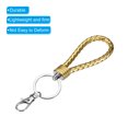 thumbnail image 4 of Uxcell Wristlet Keychains Wrist Lanyard Keychain Hand Strap Keys Holder Golden 2 Pack, 4 of 5