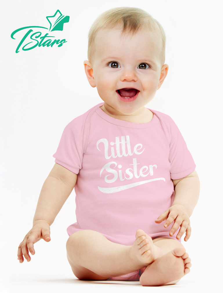 Tstars Girls Pregnancy Announcement Baby Shower Little Sister Baby Shower Gift for Baby Girl Birthday Gifts Cute Newborn Party Baby Bodysuit - image 3 of 6
