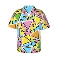 thumbnail image 4 of Fashion 80s 90s Men'S 3d Print Casual Button Down Shirts, Novelty Hawaiian Short Sleeves L, 4 of 7