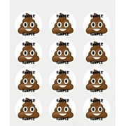 Twelve 2" Poop Emoji Edible Frosting Image Cupcake or Cookie Toppers