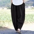 thumbnail image 5 of JUSLIO Linen Pants Women Comfortable Casual Pockets Linen Pants for Women Black L, 5 of 8