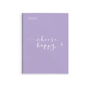 Miquelrius LG 1-subject Lined Cardboard Notebook A4 8.25x11.75 - Lavender Choose Happy