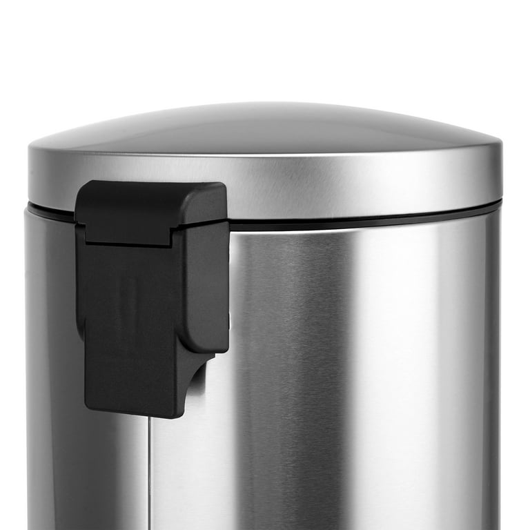 Innovaze 1.6 Gal./6 Liter Stainless Steel Rectangular Step-on Trash Can for  Bathroom and Office & Reviews
