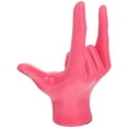 thumbnail image 1 of FUTUREORYY 1Pcs Pink Resin Hand Gesture Statue Table Sculpture Elegant Finger Figure For Home Owners 11.8X5.1X2In, 1 of 7