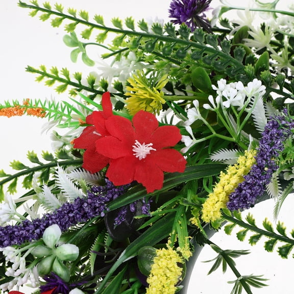 OUNONA Artificial Flower Wreath 35cm Decorative Front Door Hanging