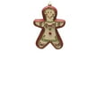 thumbnail image 2 of 6" Red and White Glittered Shatterproof Gingerbread Boy Christmas Ornament, 2 of 2