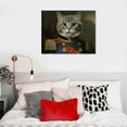thumbnail image 4 of ONETECH  Canvas Prints Wall Art Scottish Fold Cat Loyal Pet Portrait Art Painting Animal Prints Home Decor Vintage Renaissance Cat Portrait Canvas Art Gift for Cat Lovers  Major-General, 4 of 4
