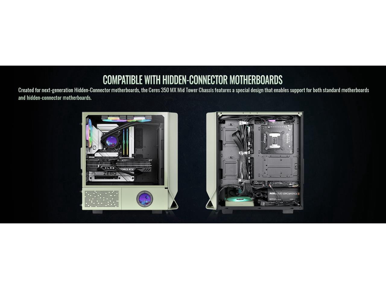 Thermaltake Ceres 350 MX ATX Mid Tower Chassis Macha Green CA-1Z3-00MEWN-00