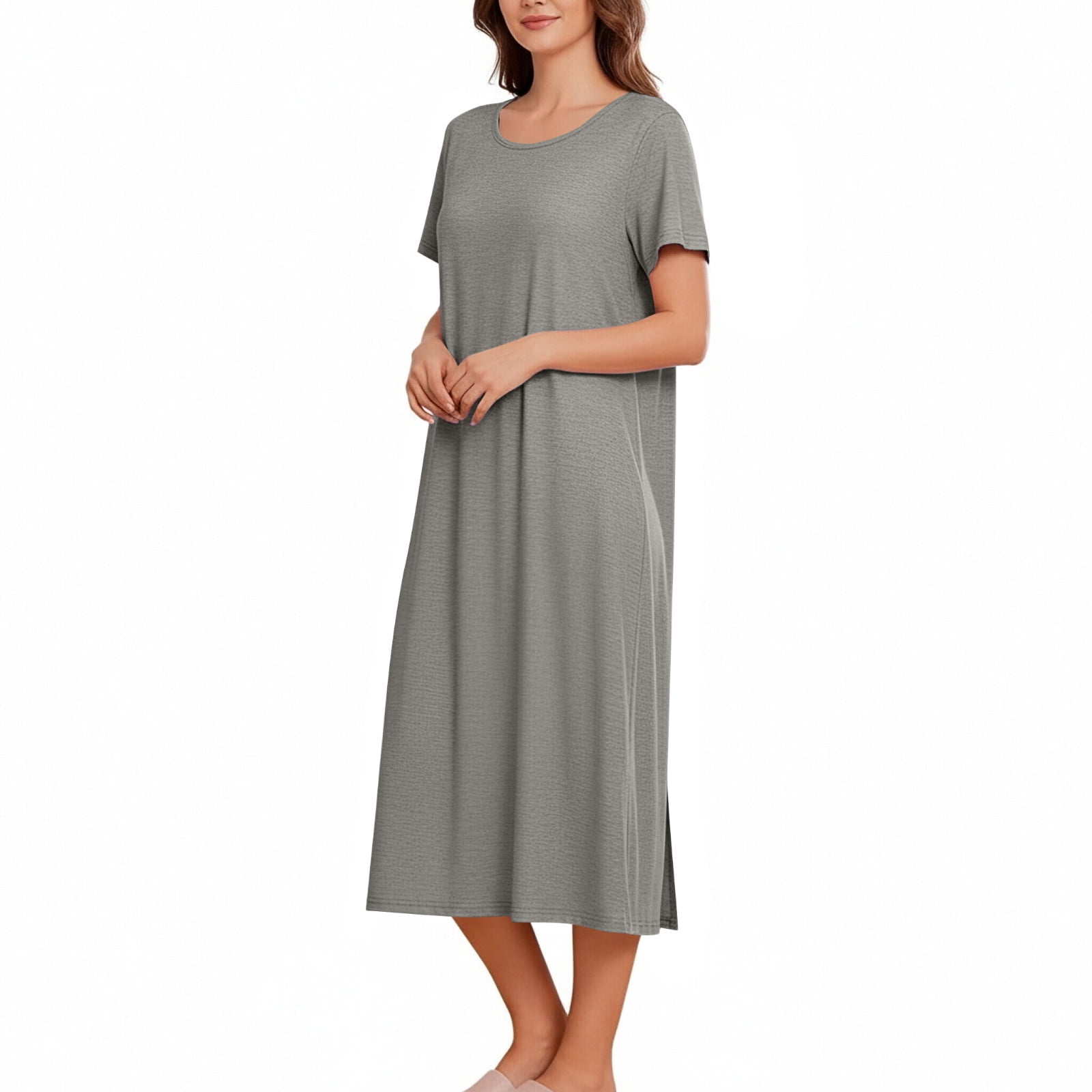 Open Back Hospital Gowns for Women Post Surgery Dress Adaptive Nursing Nightgown Soft Cozy Maternity Robe