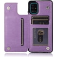 thumbnail image 4 of Phone Case for Samsung Galaxy A51 4G with Tempered Glass Screen Protector Card Holder Wallet Cover Stand Flip Leather Cell Accessories Glaxay A 51 Gaxaly M40S 51A A515F S51 Cases Women Girls Purple, 4 of 14