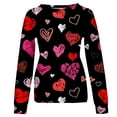 thumbnail image 5 of Jacenvly Valentine'S Day Shirts for Women Crew Neck T Shirt Loose Long Sleeve Shirt Lightweight Heart Printed Valentine'S Day Printed Blouse Casual Tunic Tops Multicolor, 5 of 5