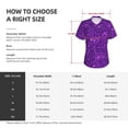 thumbnail image 4 of Vsdgher Purple Glitter Women Shirts V Neck Short Sleeve Tops T-Shirt Basic Tees, S to 3XLLarge, 4 of 5