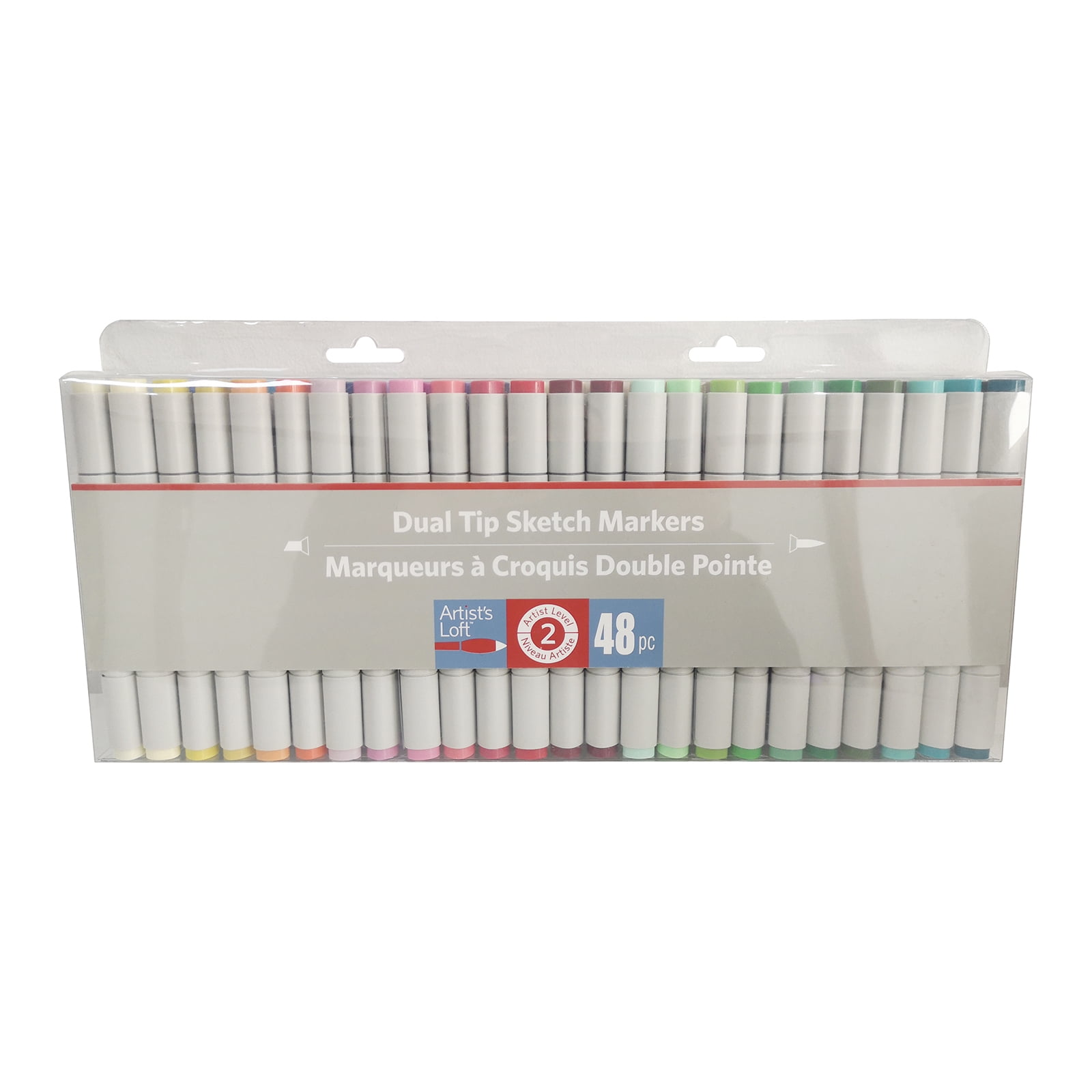 Artist's Loft Assorted Dual Tip Sketch Markers - Blendable, Quick-Drying Alcohol-Based Markers for Drawing, Sketching, and Calligraphy, 6 Pack
