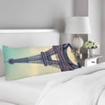 thumbnail image 2 of ABPHOTO Vintage Eiffel Tower Blue Sky Body Pillow Covers Case Protector 20x60 inch, 2 of 2